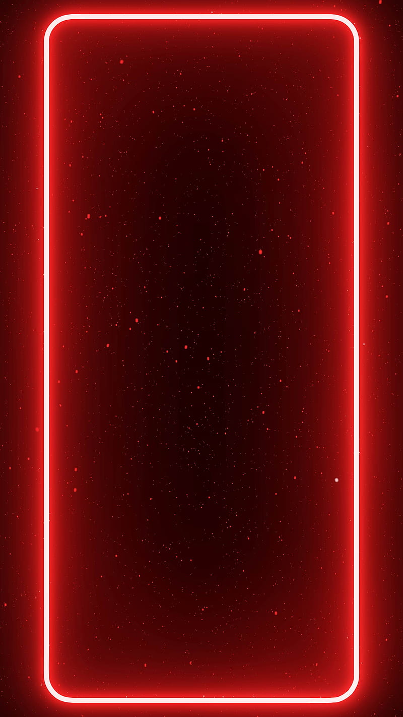 Neon 3D Frame, 3d, amoled, border, edge, frame, glow, neon, oled, red, star, HD phone wallpaper