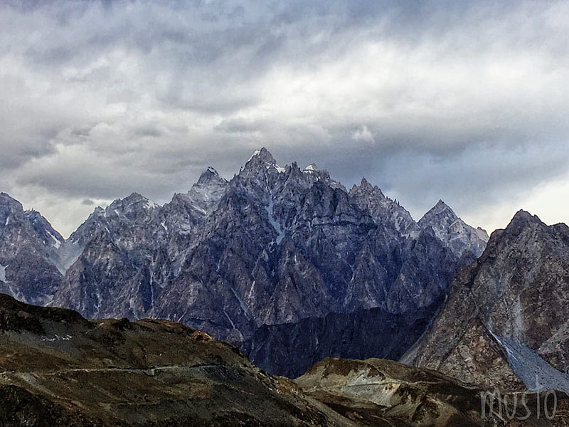 Passu cones hunza, mountains, nature, peak, rocks, HD wallpaper
