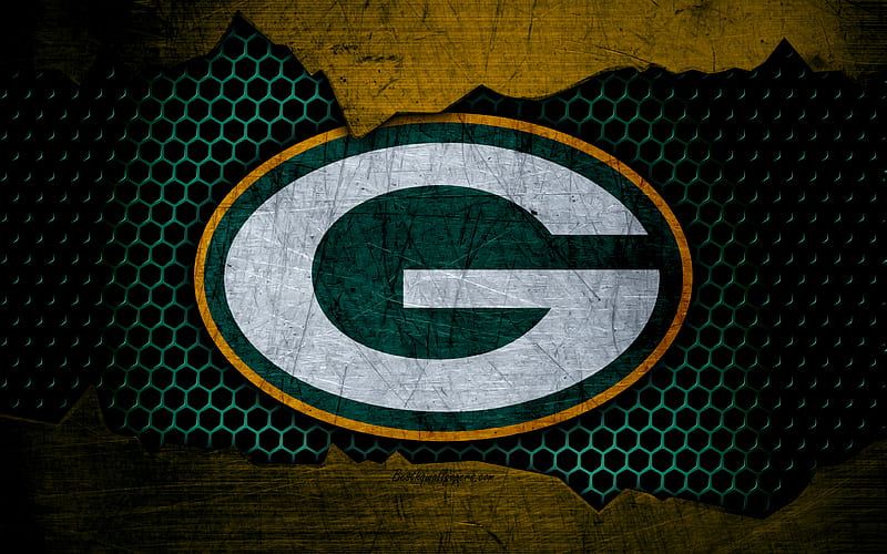 Green Bay Packers logo, NFL, american football, NFC, USA, grunge, metal texture, North Division, HD wallpaper