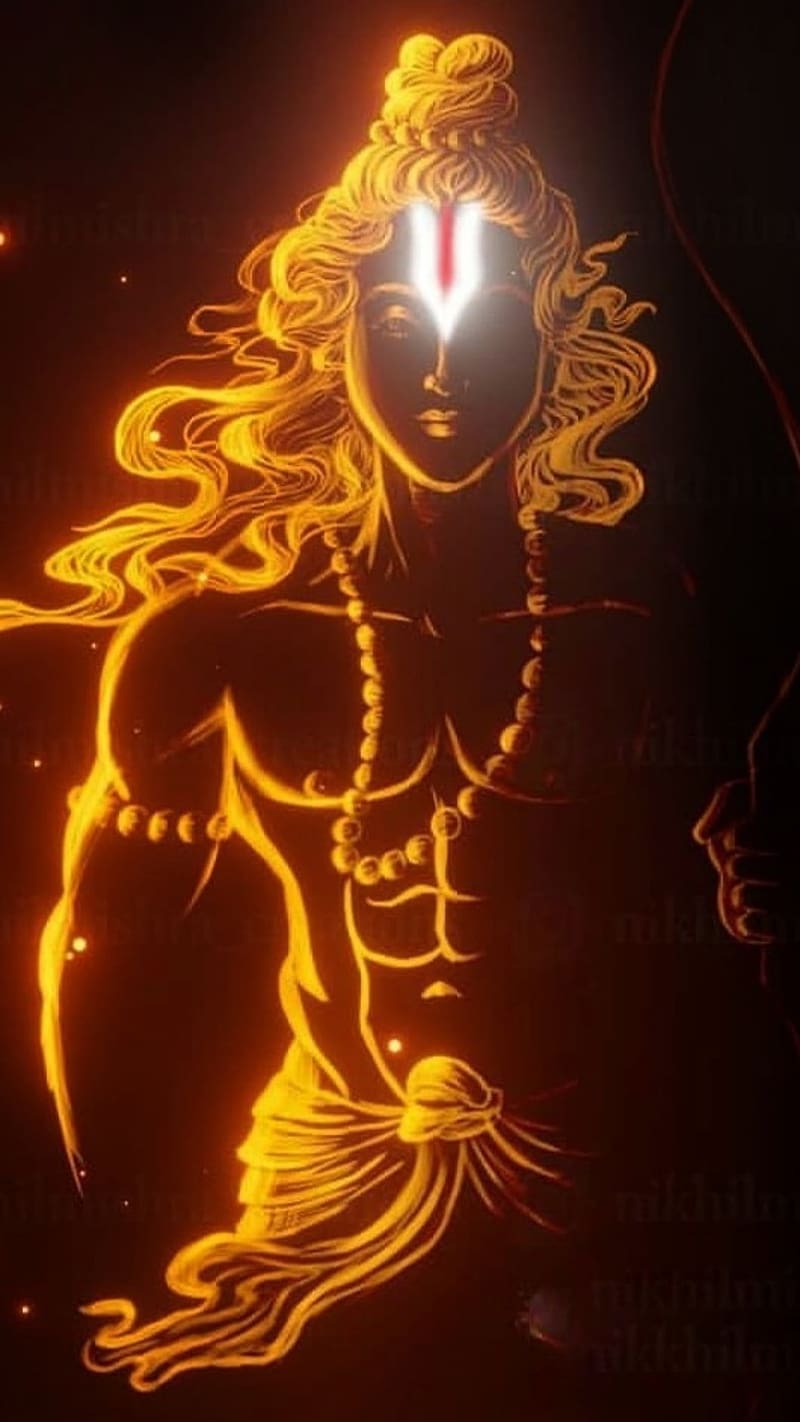 Ram Bhagwan, fire flame ram, fire, flame, ram, lord, god, HD phone wallpaper