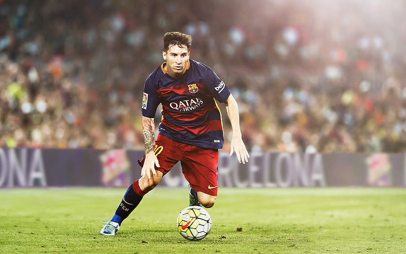 Lionel Messi, Argentinian football player, Barcelona FC, Spain, La Liga, football, Catalonia, HD wallpaper