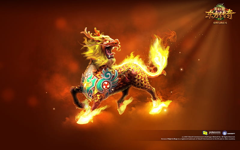 1 Oriental legend-St unicorn, HD wallpaper