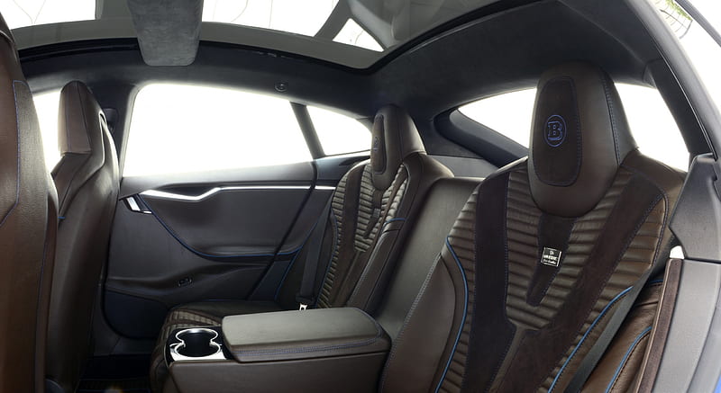 2015 BRABUS ZERO EMISSION based on Tesla Model S - Interior Rear Seats , car, HD wallpaper