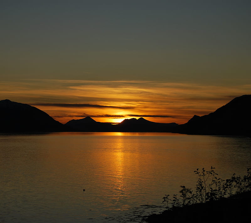 Sunset 2, mountain, norway, sea, HD wallpaper | Peakpx