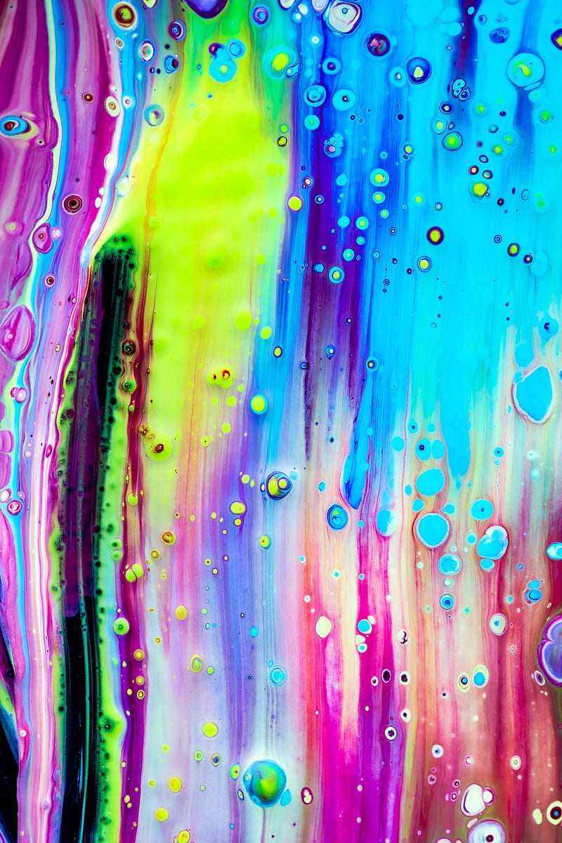 paint, stains, liquid, colorful, abstraction, HD phone wallpaper