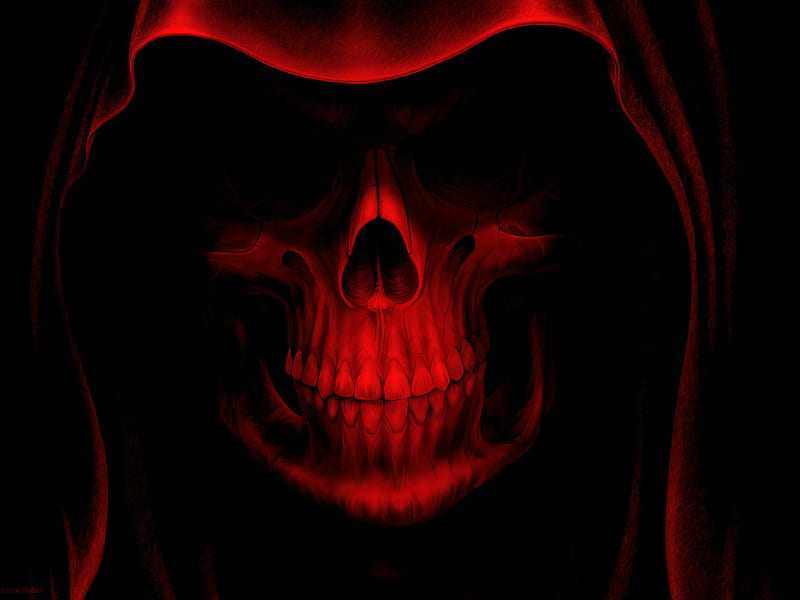 rnb-Grim-Reaper, grim-reaper, red, fantasy, black, horror, HD wallpaper