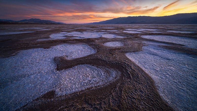 Salt flats Basin Death Valley National Park California Bing, HD wallpaper