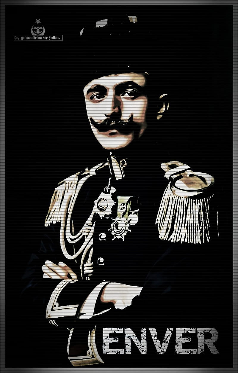 Kahraman Enver Pasa, asker, flag, enver, kral, HD phone wallpaper