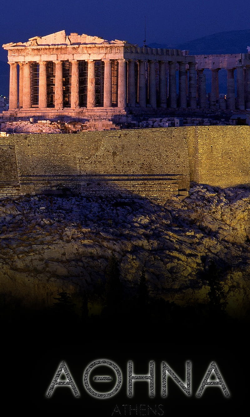 Athens, acropolis, athina, greece, HD phone wallpaper