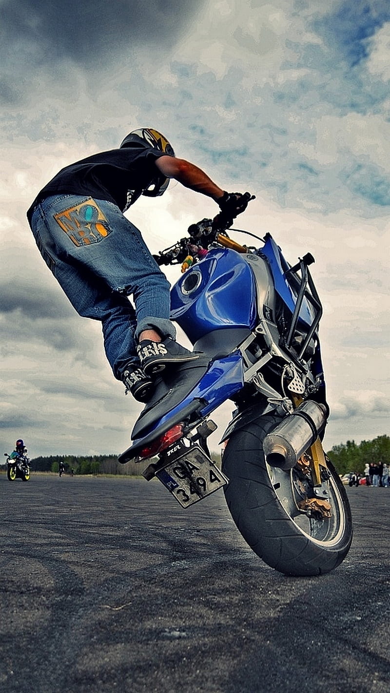 Stunter, awesome, bike, cool, motorcycle, ok, sport, stunt, HD phone wallpaper