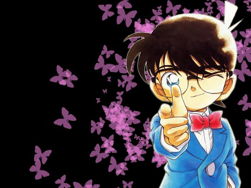Detective Conan, Conan Edogawa, Butterfly, Chou, HD wallpaper