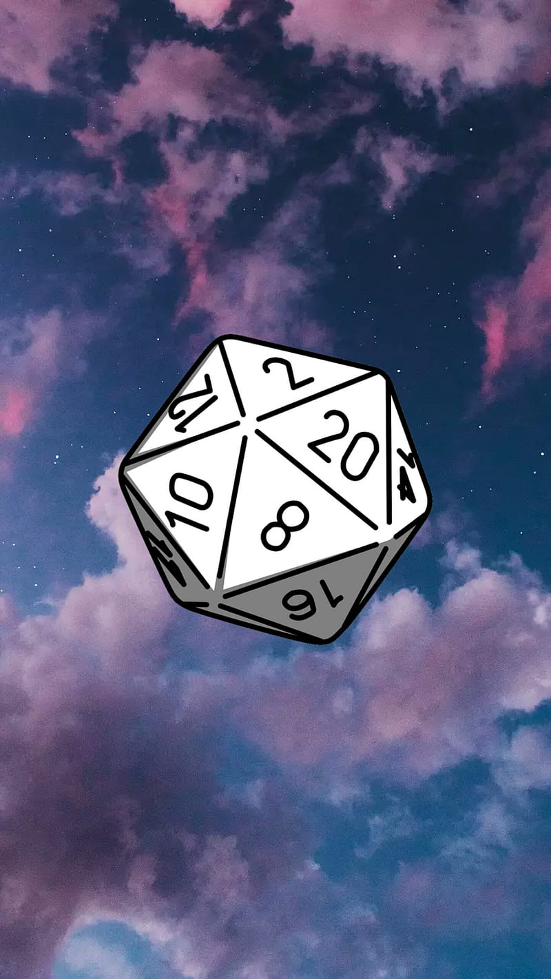D20, click clack, dungeons and dragons, games, gaming, rpg, starry, stars, HD phone wallpaper