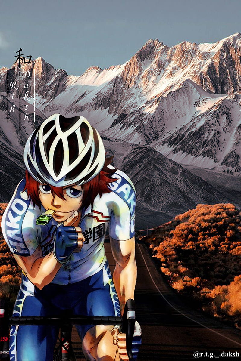 Hayato Shinkai, anime, beast, cyclist, mountains, sprinter, yowamushi pedal, HD phone wallpaper