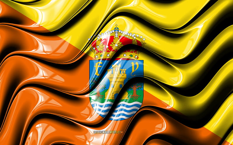 Benalmadena Flag Cities of Spain, Europe, Flag of Benalmadena, 3D art, Benalmadena, Spanish cities, Benalmadena 3D flag, Spain, HD wallpaper