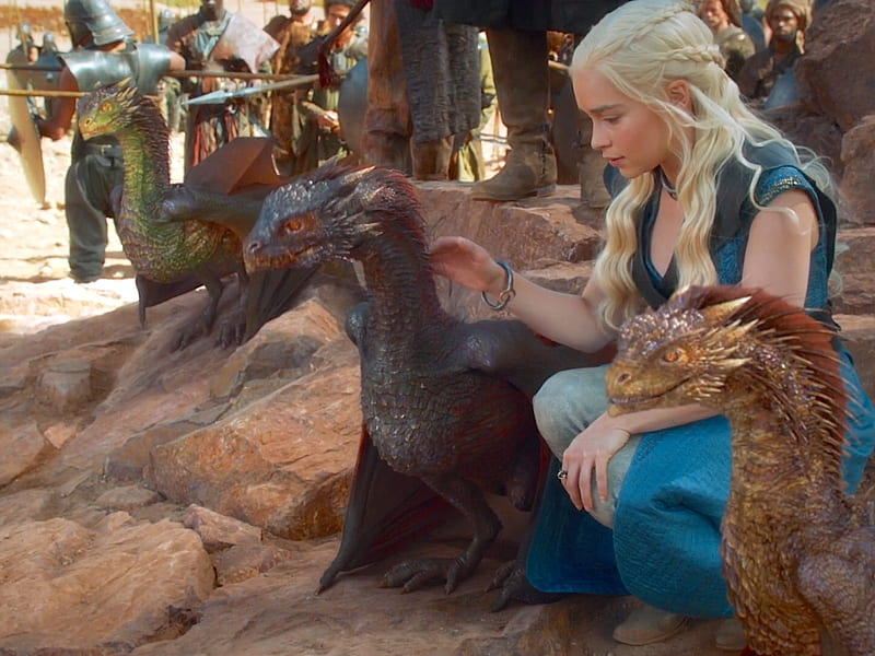 Game of Thrones 2011-2019, emilia clarke, game of thrones, got, tv series, daenerys targaryen, dragon, actress, HD wallpaper