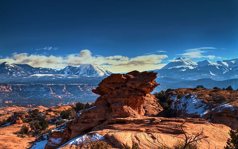 Mountains, Mountain, , Utah, , Moab Desert, HD wallpaper