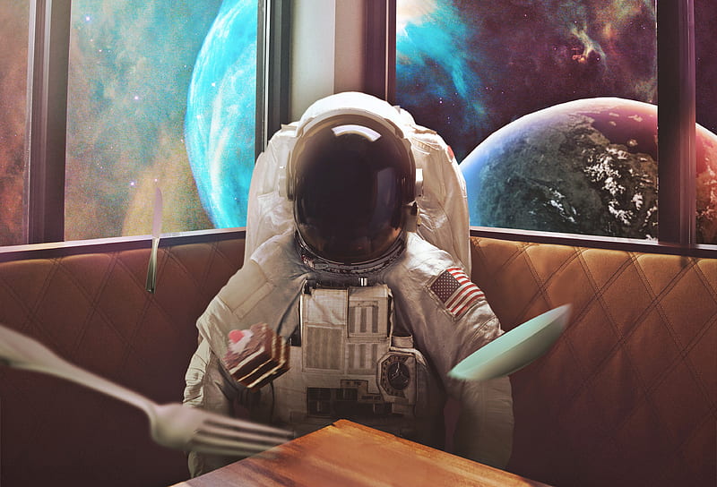astronaut, space suit, planets, zero gravity, Space, HD wallpaper