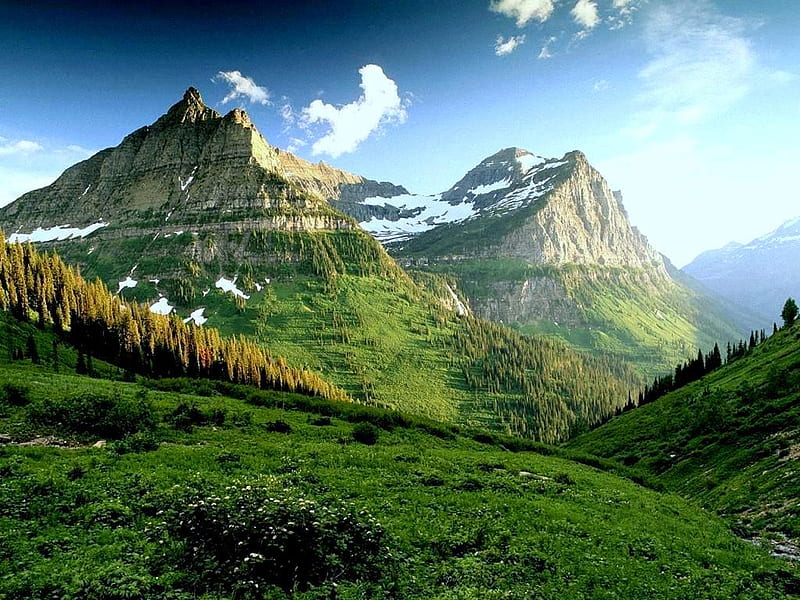 Wonderful Nature !!!, hill, clouds, plant, HD wallpaper