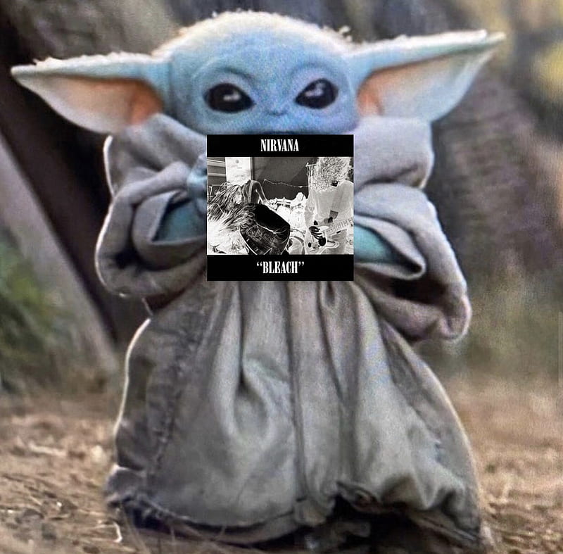 Baby Yoda Bleach, album, albums, assassins, baby yoda, bleach, creed, dont, joker, nirvana, over, HD wallpaper