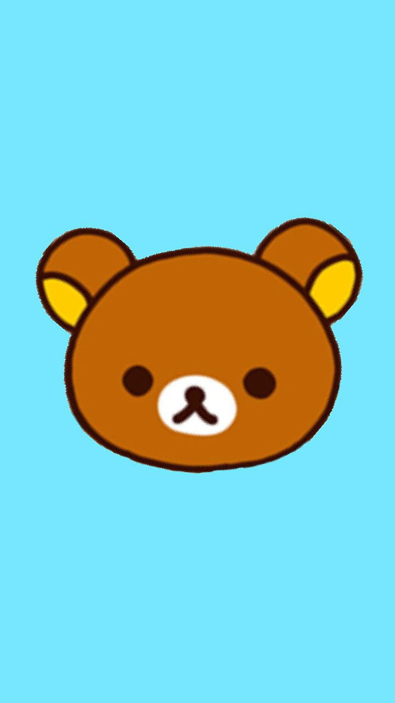 Rilakkuma face, bear, cute, japan, kawaii, san-x, teddy, HD phone wallpaper