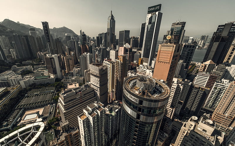 Hong Kong, Wan Chai, modern architecture, skyscrapers, business centers, tall buildings, China, HD wallpaper