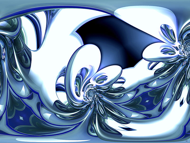 Free Download Abz 118 White Abstract Blue 3d And Cg Hd Wallpaper