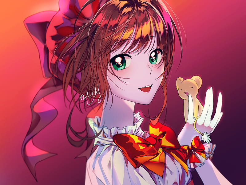 Anime, Cardcaptor Sakura, Keroberos (Card Captor Sakura), Sakura Kinomoto, HD wallpaper