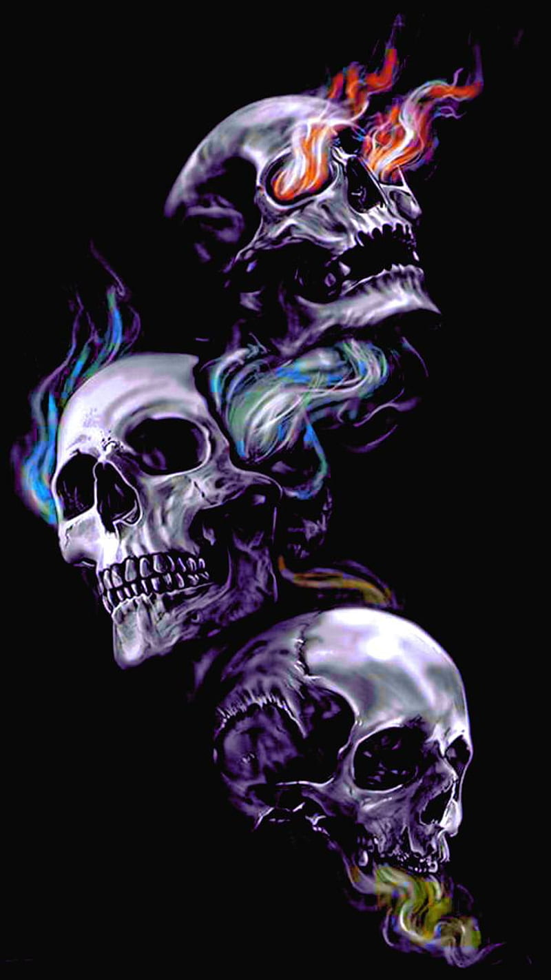 Tattoo uploaded by Joshua Wayne  Double stacked demon skull  Tattoodo