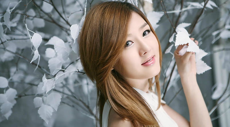 Hwang Mi Hee, cute, pretty, model, asian, bonito, korean, white, HD wallpaper