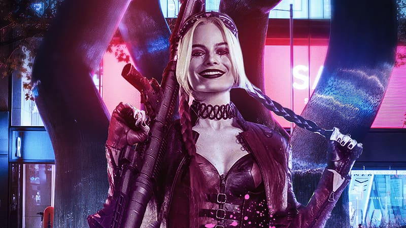 Harley Quinn Evil Smile, harley-quinn, artwork, superheroes, tv-shows, behance, HD wallpaper