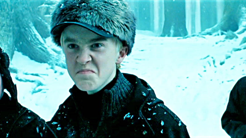 Angry Face Of Draco Malfoy In Snow Background Draco Malfoy, HD wallpaper
