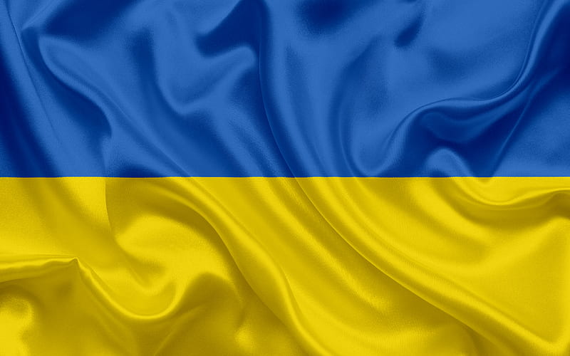 Ukrainian flag, Ukraine, Europe, national symbols, silk flag, HD wallpaper
