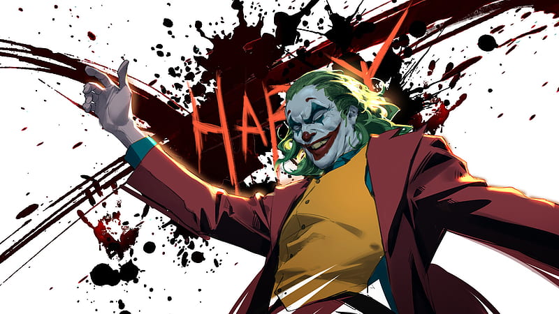 Joaquin Phoenix Joker With White And Dark Brown Background Joker, HD wallpaper