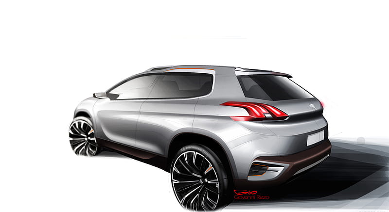 2012 Peugeot Urban Crossover Concept - Design Sketch , car, HD wallpaper
