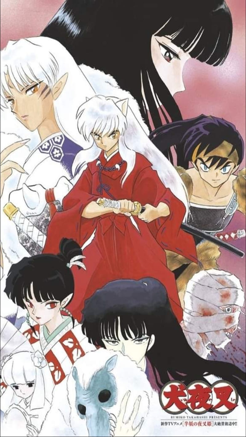 Inuyasha, jagome, kirara, miroku, naraku, sesshomaru, HD phone wallpaper