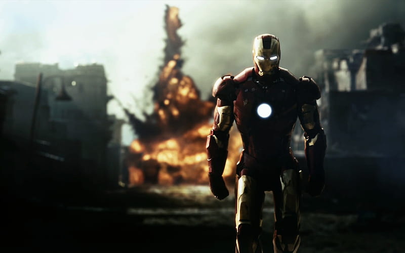Iron Man, art, superheros, blur, IronMan, HD wallpaper