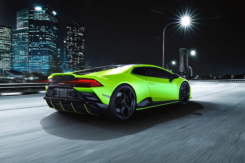 Lamborghini Huracan EVO Fluo Capsule Rear , lamborghini-huracan-evo, lamborghini-huracan, lamborghini, carros, 2020-cars, HD wallpaper