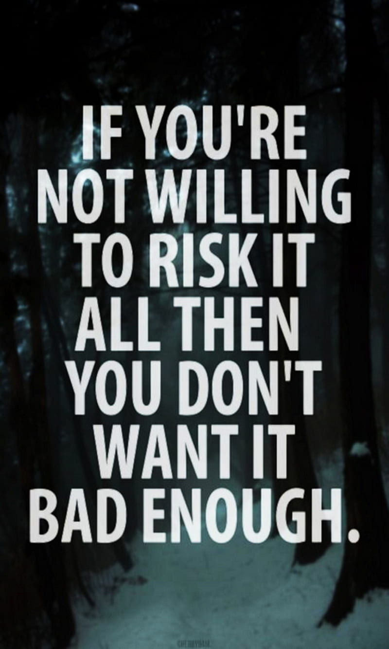 Risk It, bad, enough, want, will, HD phone wallpaper