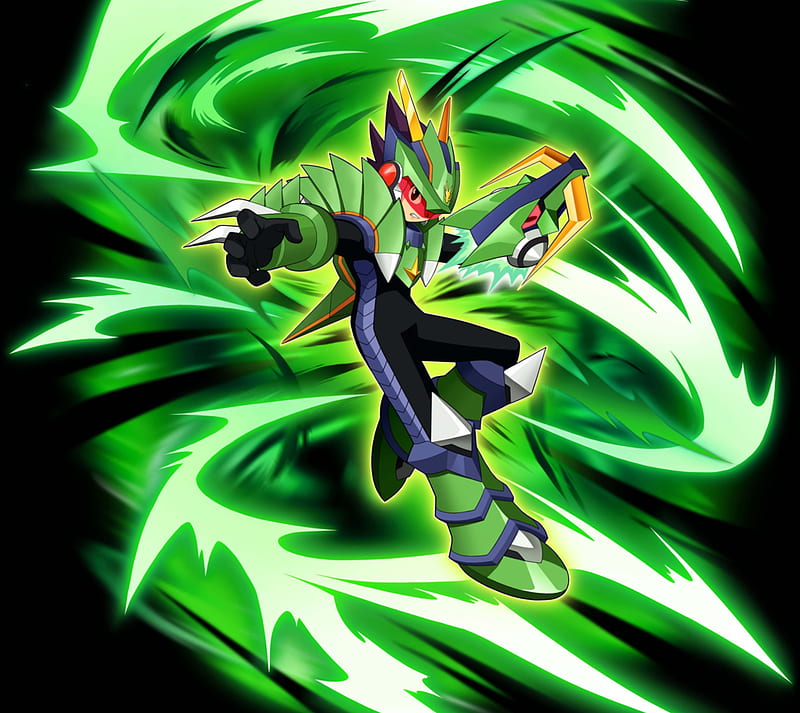 Green Dragon, android, dragon, force, game, green, man, mega, robot, star, HD wallpaper