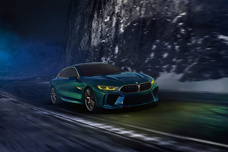 2018 BMW M8 Gran Coupe Concept, 2018 Geneva Motor Show, 8-Series, Turbo, V8, car, HD wallpaper