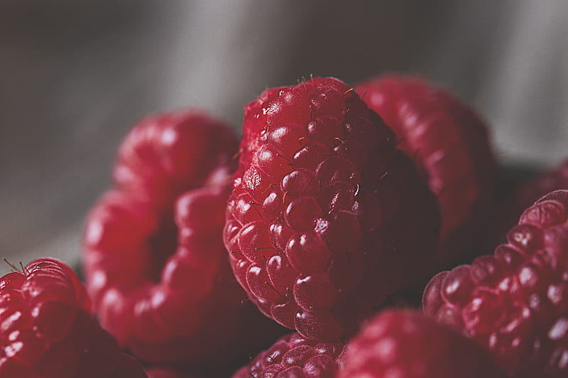 raspberries, berries, macro, ripe, fresh, HD wallpaper
