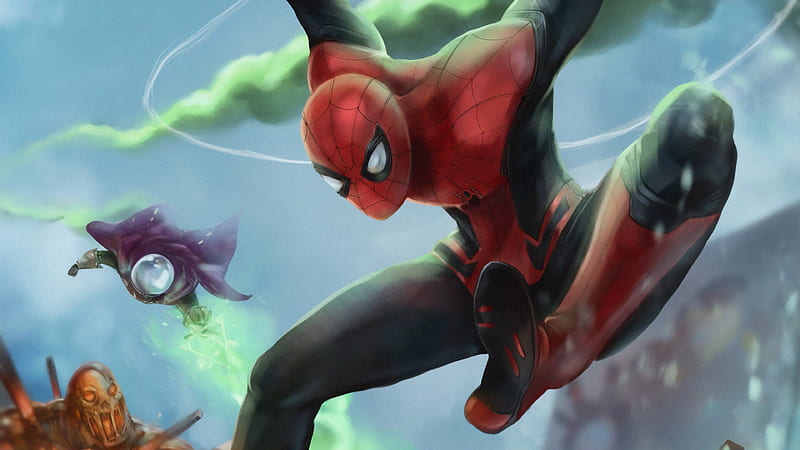 Spiderman Farfrom Home Artwork, spiderman-far-from-home, spiderman, superheroes, artwork, digital-art, HD wallpaper