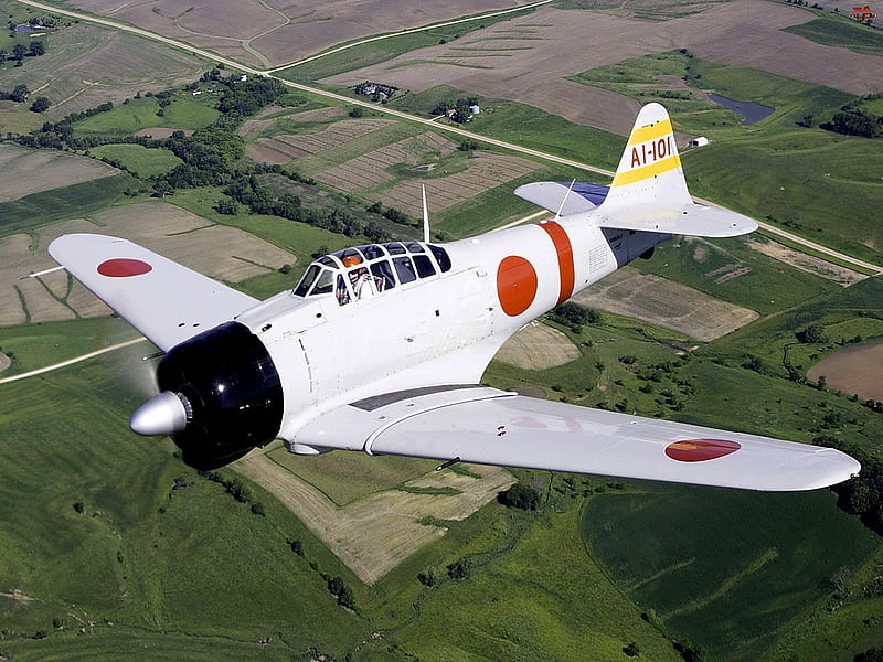 A6M Mitsubishi Zero, world, mitsubishi, guerra, japanese, ww2, a6m, airplane, plane, antique, zero, wwii, classic, HD wallpaper