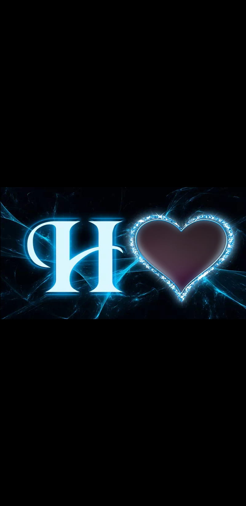 h letter, lightning, blue, black, alphabets, HD phone wallpaper