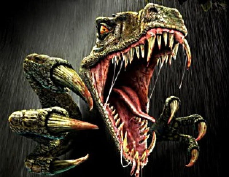 Dinosaur, predator, fierce, velociraptor, nails, HD wallpaper
