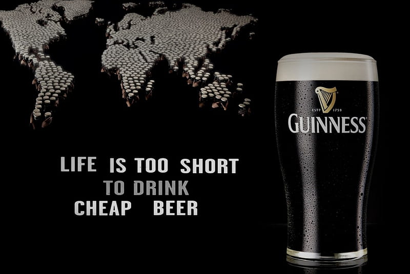life is too short to drink cheap beer . ., world, cool, guinness, beer, best beer, HD wallpaper