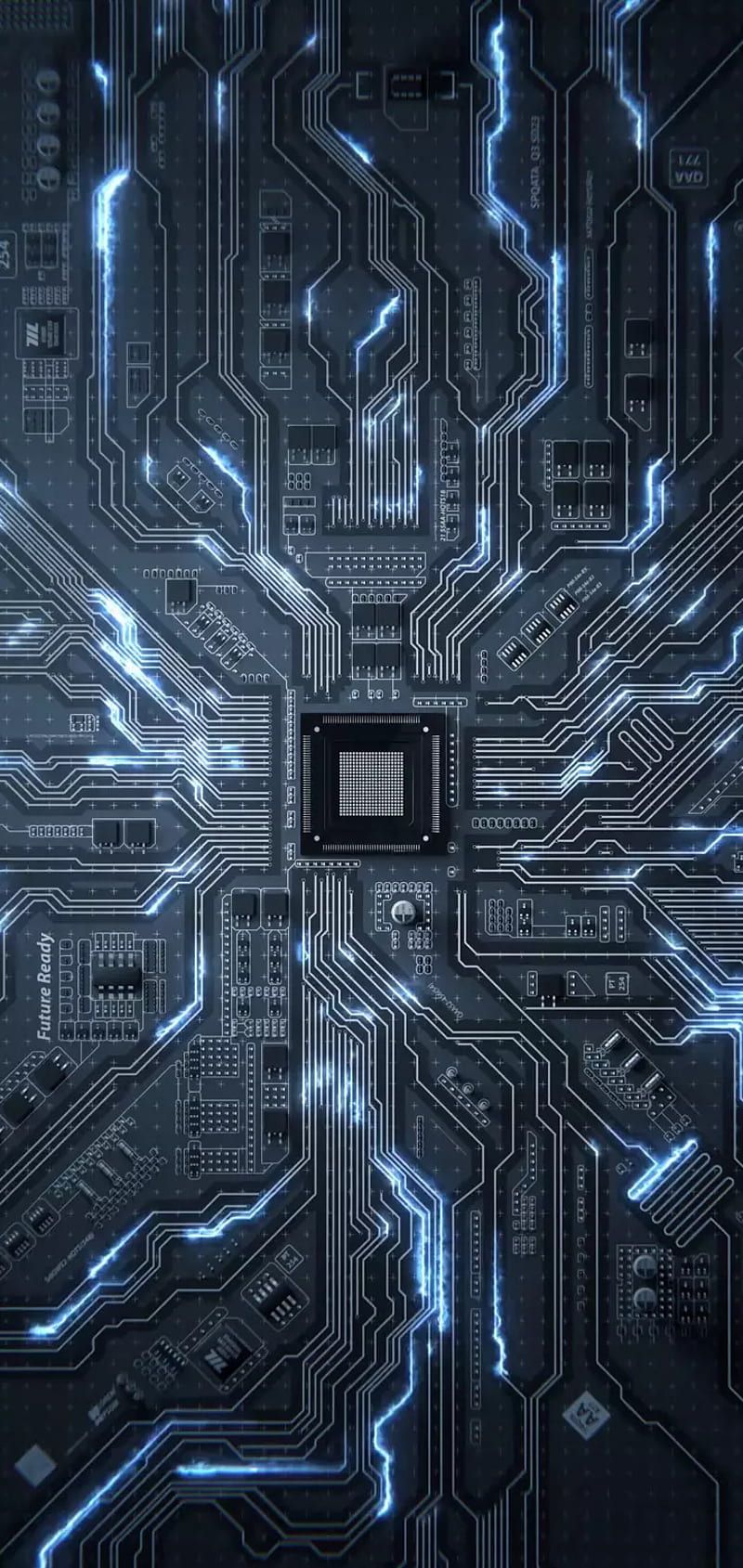 Computer chip, circuit, HD phone wallpaper
