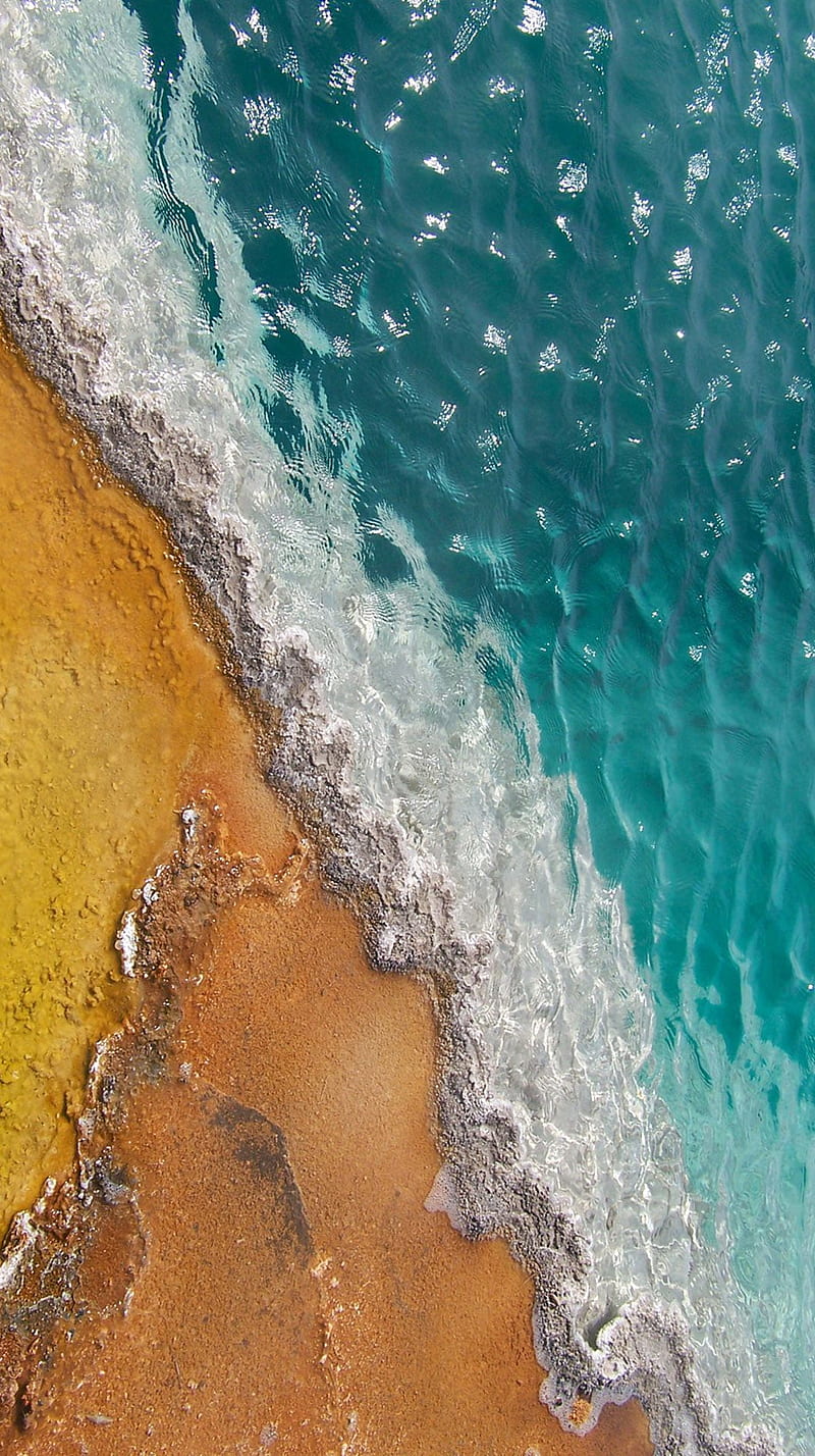 Blue Ocean, blue, color, nature, ocean, sand, HD phone wallpaper