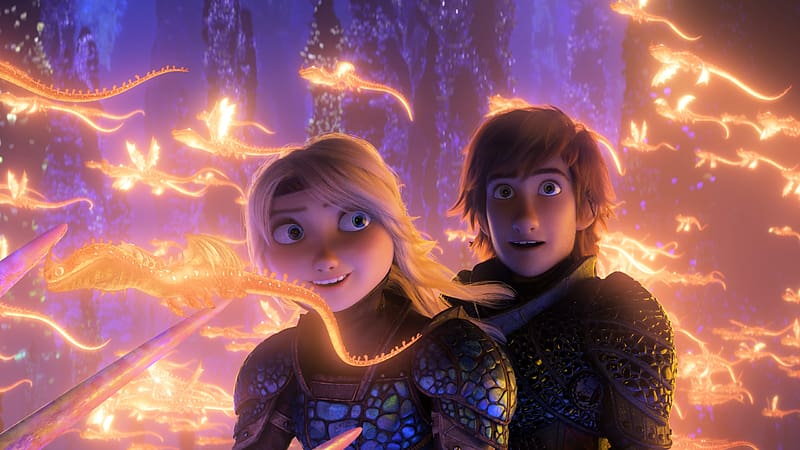 Movie, Hiccup (How To Train Your Dragon), How To Train Your Dragon, Astrid (How To Train Your Dragon), How To Train Your Dragon: The Hidden World, HD wallpaper