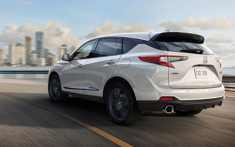Acura RDX, 2019 rear view, exterior, new white RDX, Japanese cars, New Luxury Crossover, Acura, HD wallpaper
